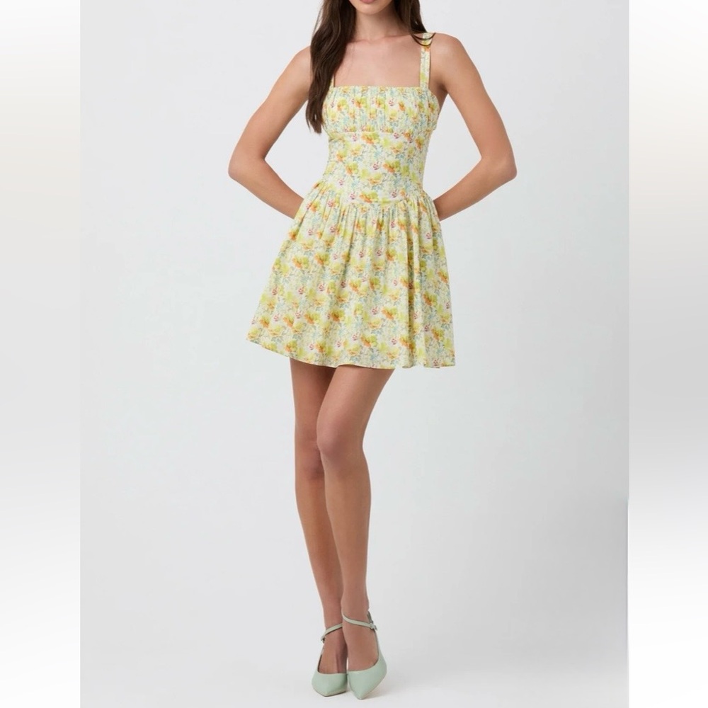 Astr Floral Milkmaid Mini Dress - Picture 6 of 13